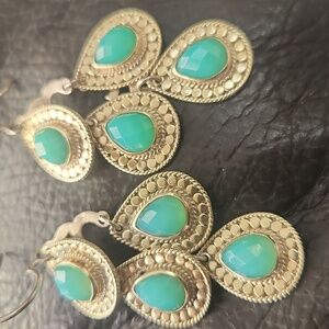 Anna BECK beautiful Silver 925 , Gold Plated Earrings